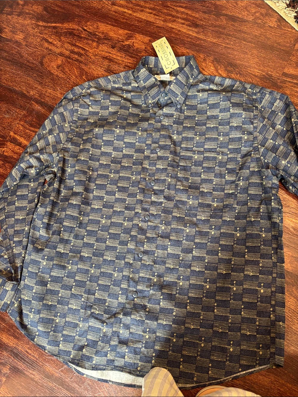Men's Casual Button-Down Shirt - Blue Check by Croft & Barrow